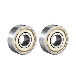 sourcing map 606ZZ Ball Bearings Double Shield 6 mm x 17 mm x 6 mm Deep Groove Ball Bearing Pack of 2