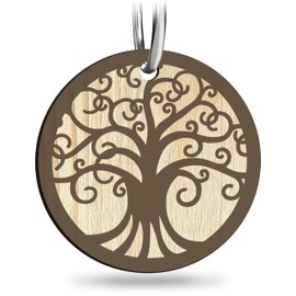 Lebensbaum Anhänger - Lebensbaum Schlüsselanhänger handgemacht aus Holz, Glücksbringer, Natur Geschenk, Lebensbaum Geschenk für Freunde, Glücksbaum, Symbol Anhänger, Baum des Lebens
