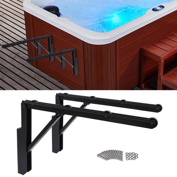 Unbranded 2 Pcs Spa Cover Roller Racks Hot Tub Cover