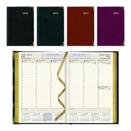 Brownline 2023 Executive Weekly Planner, Appointment Book, 12 Months, January to December, Sewn Binding, 8.187" x 5.625", Assorted Colors, Trilingual (CBE507.ASX-23)