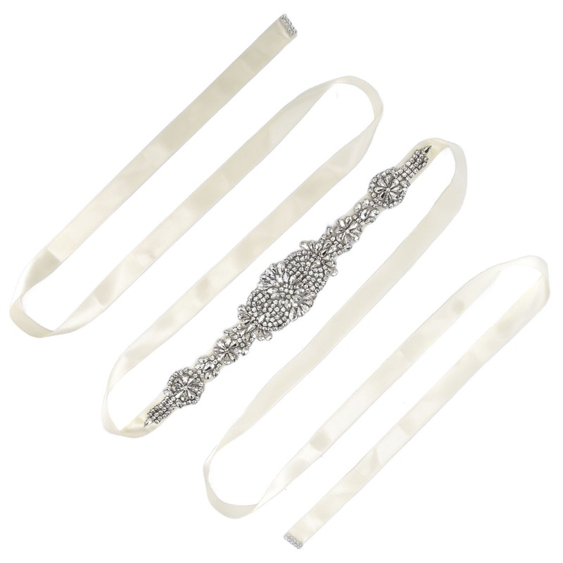 Rhinestone Wedding Dress Belt Elegant Waistbelt Clothes Accessories for Bride