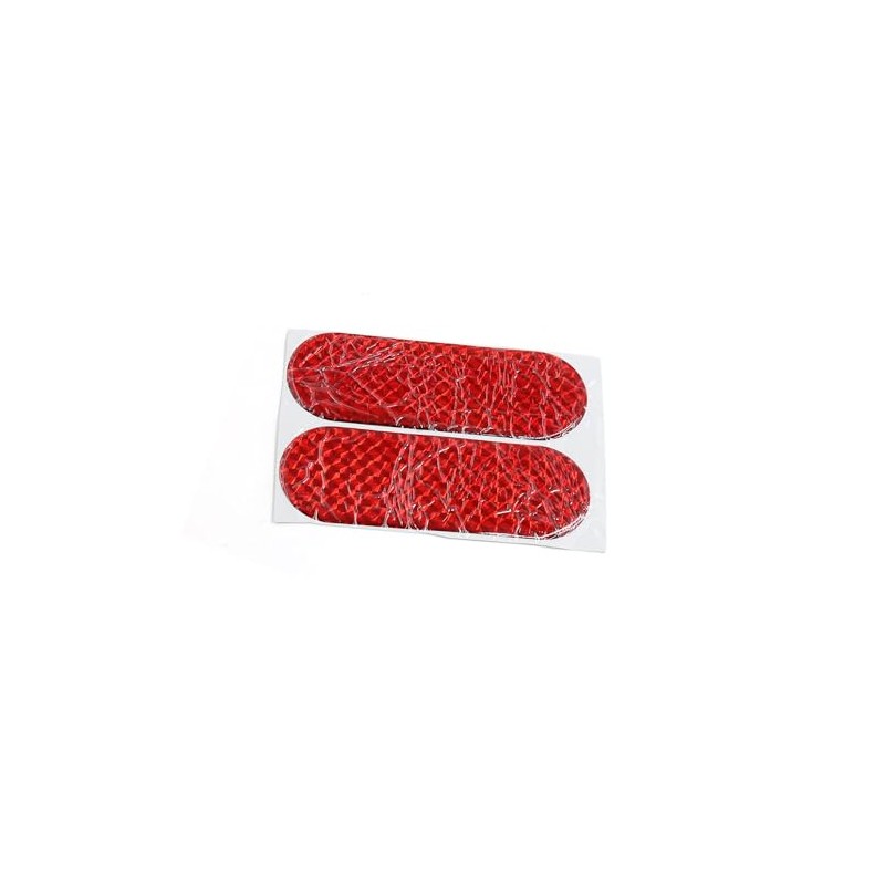 Motoforti 12cmx4cm Car Exterior Reflector Decal Reflective Sticker Red 2pcs