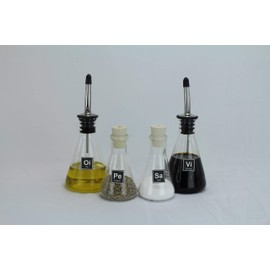 Chemistry Lovers Oil and Vinegar, Salt and Pepper Shaker Set