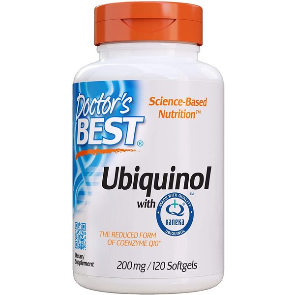 Doctor's Best Ubiquinol with Kaneka QH, Healthy Heart, Enhances Cellular Energy, Antioxidant, Non-GMO, Gluten Free, Soy Free, 200 mg, 120 Softgels (DRB-00275)