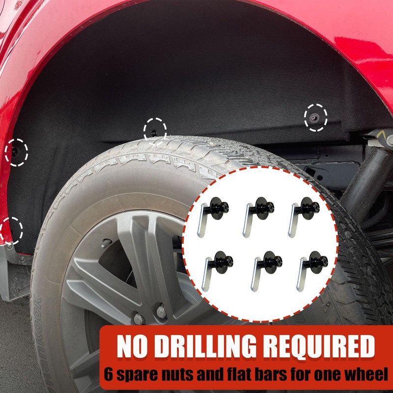 ANMOSVO Liners Wheel Well Guard for F150 2021 2022 2023