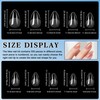 QIUFSSE 550PCS Short Almond Nail Tips,Pre-shaped Soft Gel Nail Tips,Clear