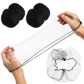 NOLITOY 100pcs Invisible Elastic Mesh Hair Nets Black Secure Hair in Place for Food Service Hospitals Restaurants Comfortable Use, 19.68 Inch