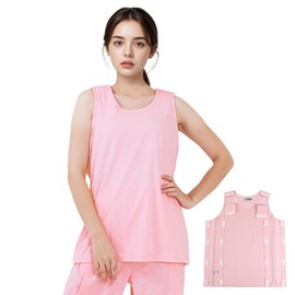 Siomlana Siomlana Women Summer Tear Away Vest,Post Surgery Magic Stickers Shirts,Paralyzed Bedridden Patient Clothing,Post-op Care Shirt for Fracture Surgery Patients