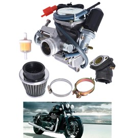 TJHSM 24mm Carburetor & Intake Replacement for GY6 150cc Clone Engine