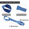 JAKAGO 8 PCS Soft Loop Tie Down Straps,Heavy Duty Webbed