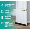 MAXTID Under Door Draft Blocker Black Door Draft Stopper 38"