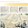 Ivory Wedding Ceiling Drapes 6 Panels 5ftx15ft Long Draping Fabric