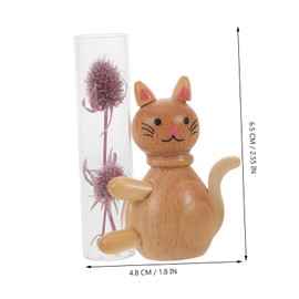 ABOOFAN Magnetic Cat Fridge Magnet Aromatherapy Car Vent Flower Vase Wooden Kitten Decor for Home Office Vehicle Versatile Multifunctional Magnetic Attachment