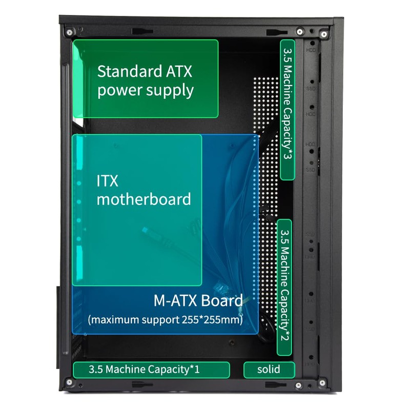 Micro ATX Case PC Case: MATX Case Mini PC ITX