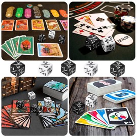 Yuannee Würfel Zähler,48 PCS Additions und Subtraktionswürfel Würfelzählsystem Würfelzähler Kreaturenstatistiken mit Aufbewahrungsbeuteln für Kartenspiel Zubehör