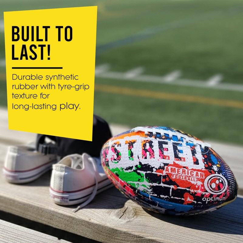 Optimum Street American Football - Durable Rubber Training Ball -