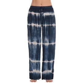 Riviera Sun Tie Dye Summer Dress - Beach Cover Up, Tie Dye Navy White, X-Large