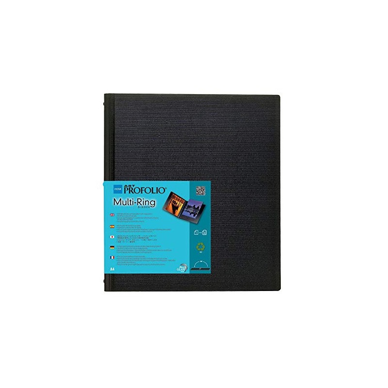 Itoya Art Profolio Multi-Ring Refillable Binder, 8.3 X 11.7 inches,