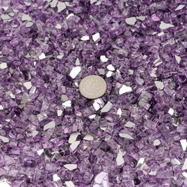 Stanbroil 10-Pound Fire Glass - 1/4 inch Reflective Tempered Fire Glass for Fireplace Fire Pit, Violet Reflective