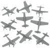 TimMee Processed Plastic Gray WW2 Fighter Ace Planes Tim Mee