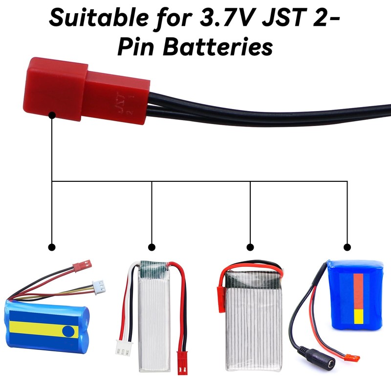 Tosiicop 3.7V Lipo Battery Charger - 2 PCS 1S Lipo