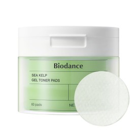 Biodance Sea Kelp Gel Toner Pads (60 sheets) | Soothes Skin Troubles | 5 times CICA | Sebum Control | Wiping Pads | Daily Pack | Korean Cosmetics