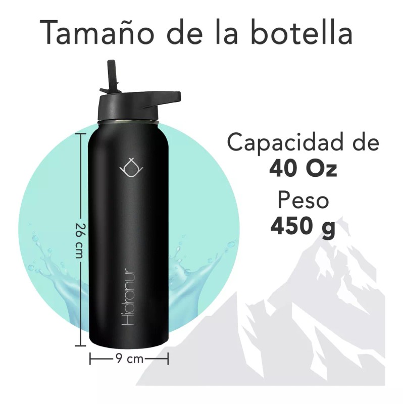 Hidranur Termo De Acero Inoxidable Botella Frio Caliente Café Té