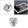4 PCS Stainless Steel Skull Head Ice Cube with Silicone