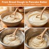 13-Inch Wooden Danish Dough Whisk, Traditional Dutch Whisk with Scraper