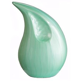 Royal Rapture Urn for Ashes Cremation Memorial Funeral Teardrop Jar Love Urns Decorative Human Adult Child (Green, 8") RT01-04