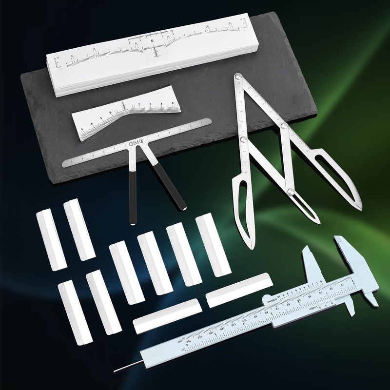 BAMTTOO Tattoo Eyebrow Tool Set 3 Point Positioning Ruler Scale