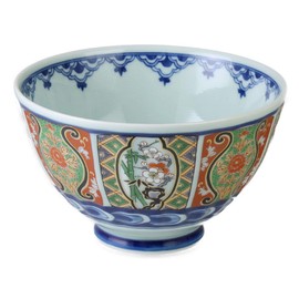 RAO3Z Ranchant Rice Bowl, Chrysanthemum, Multi N834908, Imari N834908, Diameter 4.7 x 2.9 inches (12 x 7.3 cm), Arita Ware, Made in Japan