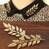 coadipress Gentlemen Gold Silver Leaf Brooches Simple Elegant Retro Double