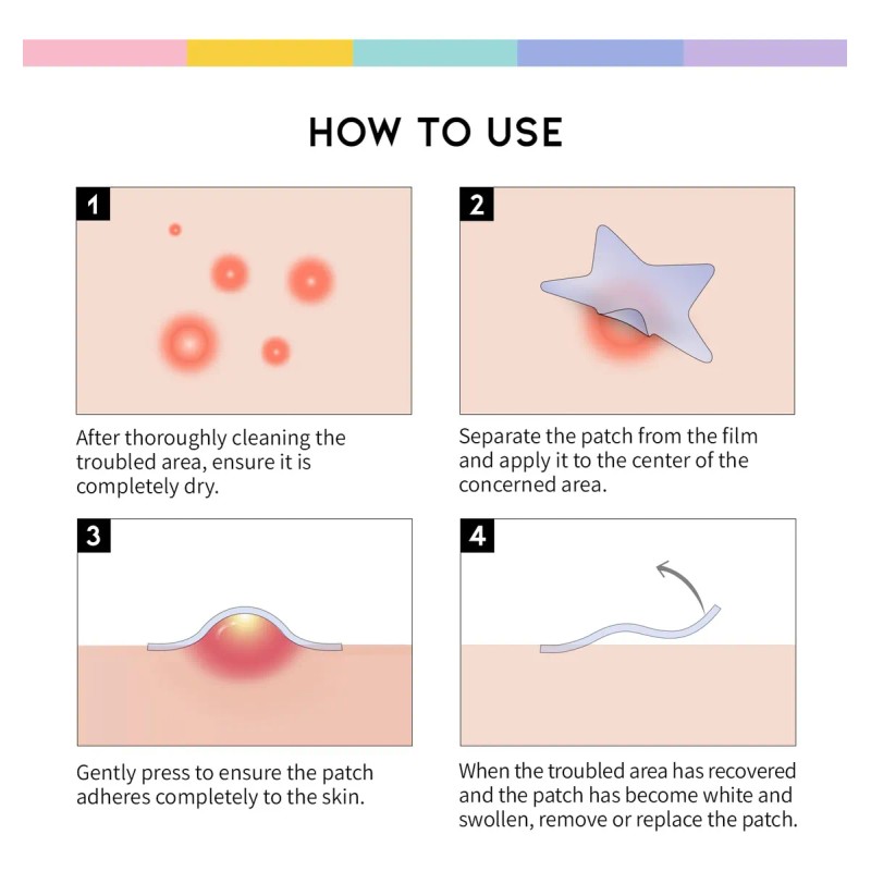 Parche Facial Star Spot Para Acné Y Granos, Hidrocoloide, Ni