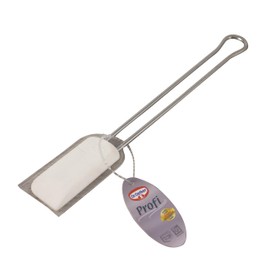 Dr. Oetker Teigschaber 20cm, Küchenschaber aus Edelstahl mit Funktionsteil aus Silikon, zum Verstreichen und Ausschaben, (Farbe: weiß/silber), Menge: 1 Stück