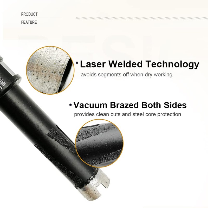 SHDIATOOL Diamond Core Drill Bits Diameter 20mm for Hard Stone