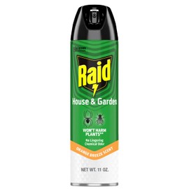 Raid House & Garden Insect Killer Spray, Orange Scent 11 Ounce (Pack of 1)