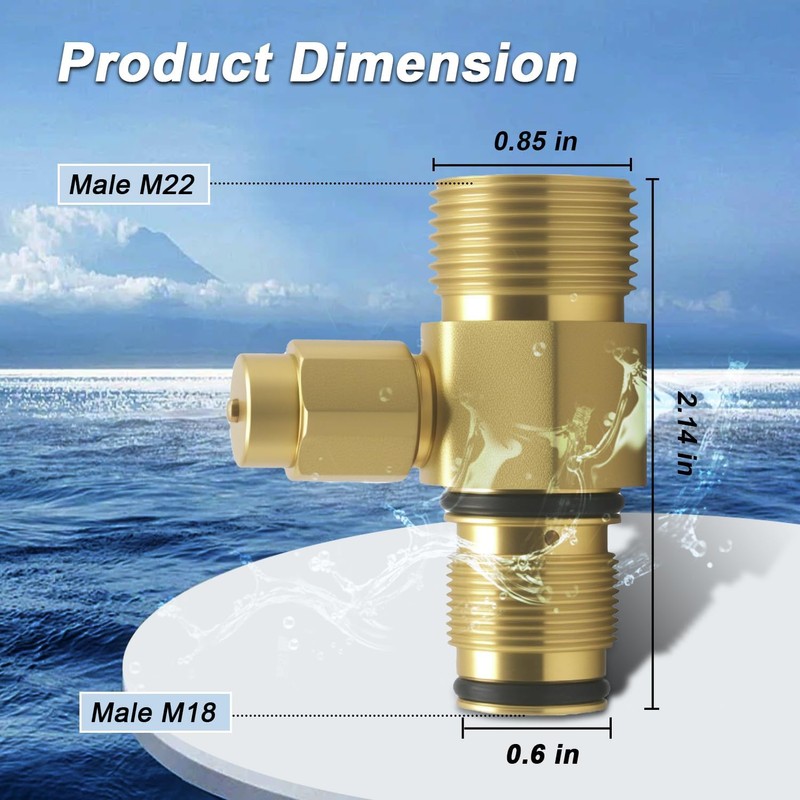 SDRZJX Brass M22 Outlet Fitting Assembly Compatible with Simpson AAA