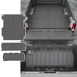 xipoqix 5.3FT Bed Mat Compatible with 17-25 Honda Ridgeline Cargo Mat Bed Liner Cargo Liner Replacement for 2017-2025 Honda Ridgeline Accessories (Bed Mat+Tailgate Mat+Rear Storage Mat)