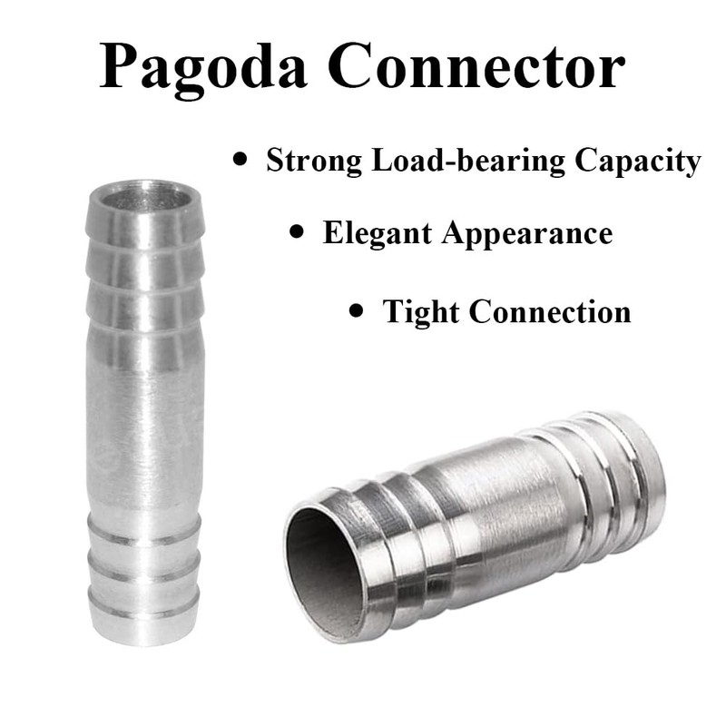 24 mm Straight Hose Fitting Made of Stainless Steel, 2-Way