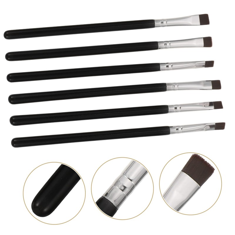 IWOWHERO 6pcs Makeup Brush Eyebrow Brush Makeup Keychain Wild Eyebrow