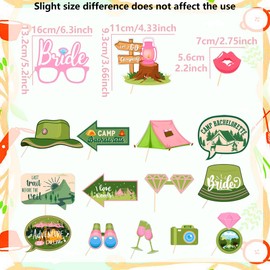 LaVenty Camp Bachelorette Party Photo Booth Props Camp Bachelorette Decor Hiking Mountain Bachelorette Party Supplies