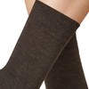 KUNERT Women's Wool Care Warm Socks, Brown-mel. 8210