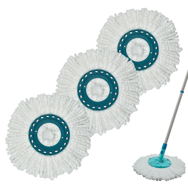 GFRED 2 Piece Microfibre Mop Compatible with Leifheit Clean Twist Disc Mop System Replacement Mop Heads Microfibre Highly Absorbent Suitable for All Types of Floors