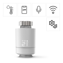 Hama Smart Radiator Thermostat (Extension for Heating Control WLAN, Smart Home Heating Controller for All Valves, Programmable Heating Thermostat, Individually Heating via App, Energy Saving)