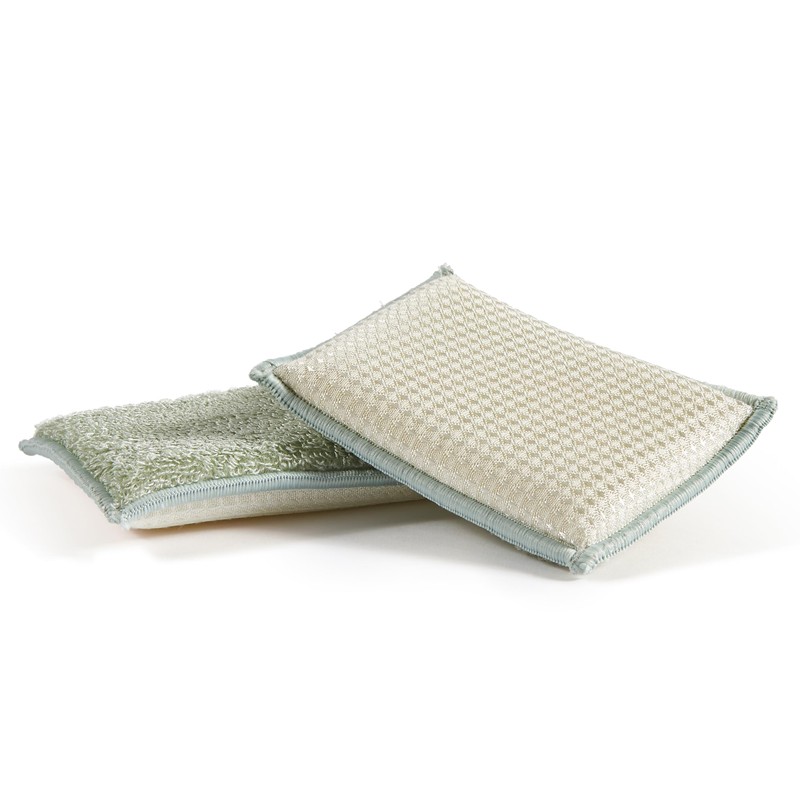 Perfetto Bamboo Fibre Sponge Bamboom-Duo-2 Pieces-Assorted Colour, Multi, One Size