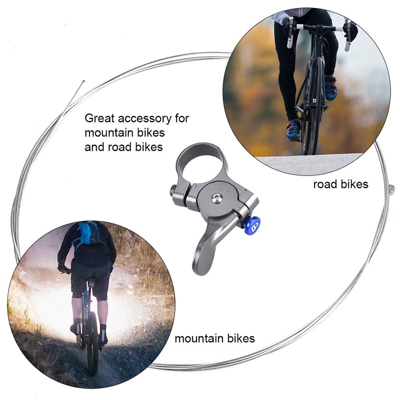 Alomejor Bicycle Remote Locking Lever Bicycle Spring Fork Remote Locking