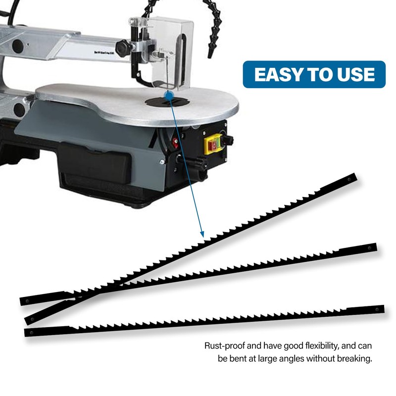 VooGenzek 20 PCS Scroll Saw Blades Set, 10 Teeth Carbon