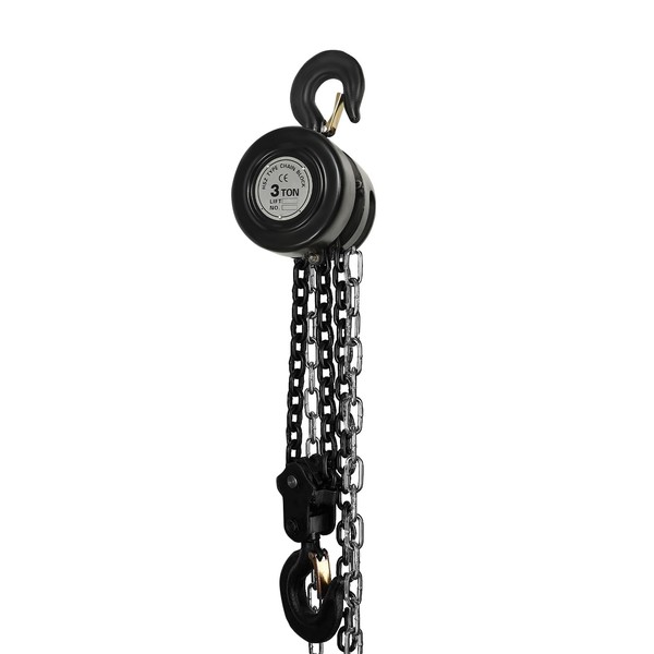 Hand Chain Hoist, 3 Ton 6614 Lbs Capacity 10 Feet