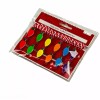Holiday Time Shaped Christmas Bulbs Clothespin 12 Count Card Display with Rope